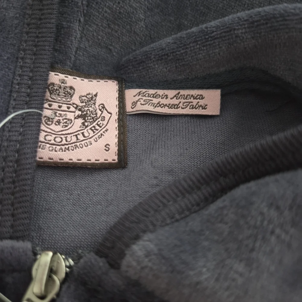 NWT Juicy Couture Blue /gray Hoodie Velourtrackpants Sz.S - Picture 6 of 13